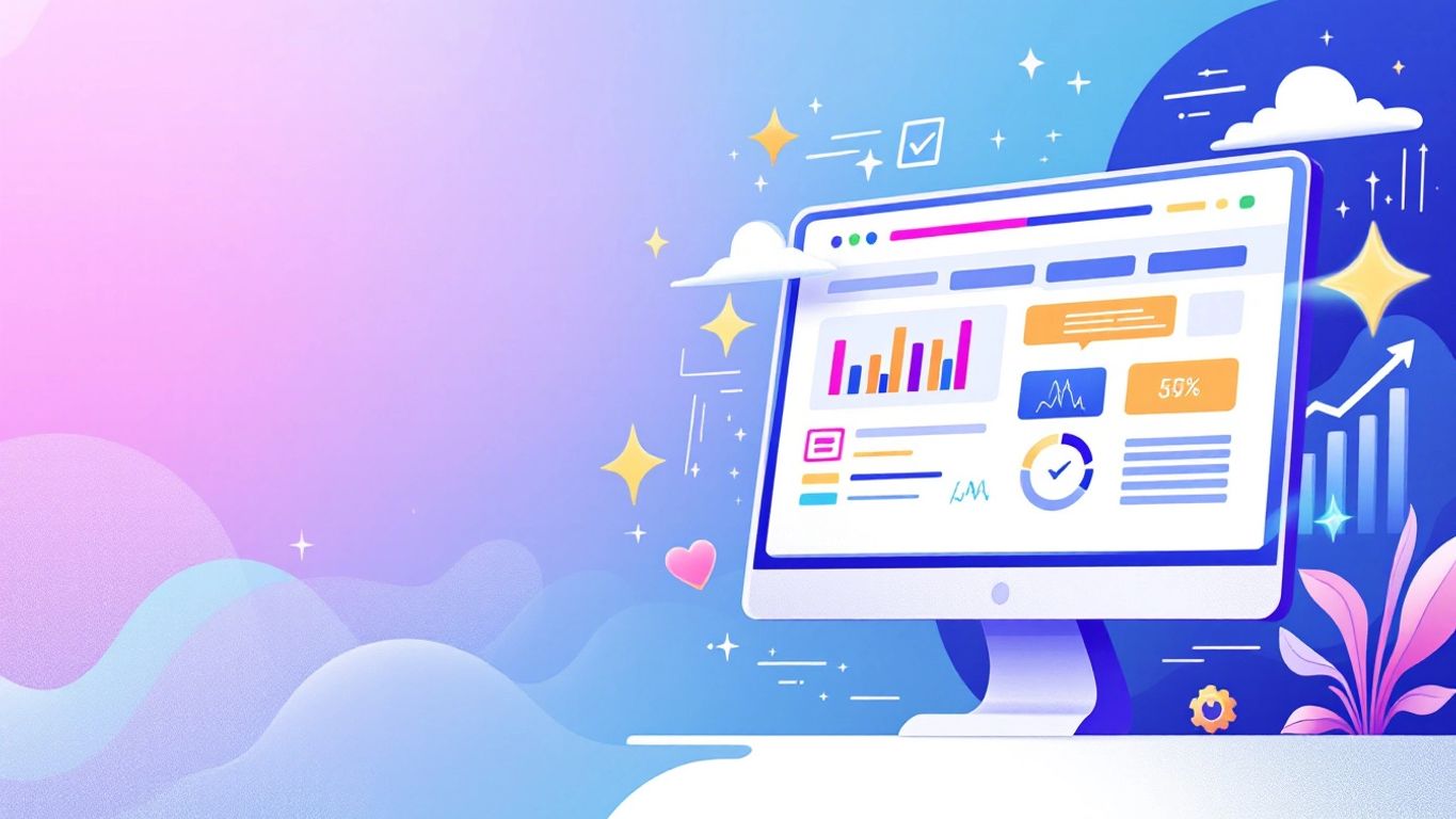 Illustration of a fast-loading website with dynamic elements.